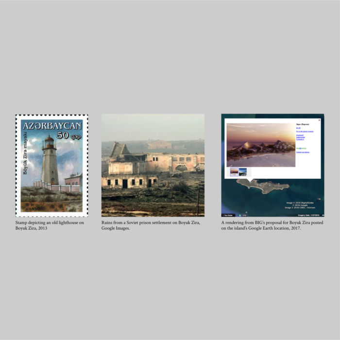 Garine Boghossian, A collection of visualizations of Boyuk Zira, 2018. Image courtesy the author.